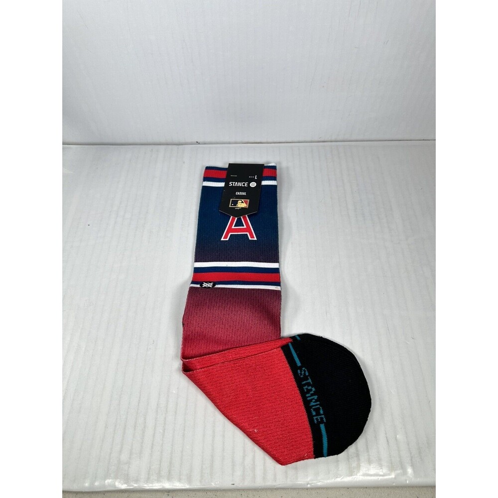 Size L Mens Stance MLB Los Angeles Angels Cooperstown Crew Socks 9-13 NEW